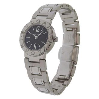 Bulgari Pre-owned Stainless Steel Quartz Bb 23Ss - Dames - Vintage Horloges - Zwart - ONE Size - Vintage