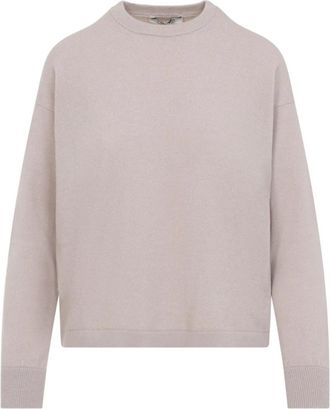 Max Mara Nebbie Pullover - Dames - Ronde hals truien - Roze - XS - Wol - Truien & Vesten