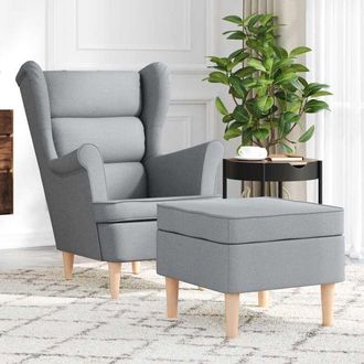 vidaXL Sill&oacute;n Con Reposapi&eacute;s Tela Gris Claro Vidaxl