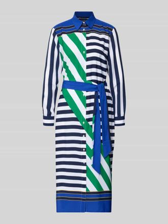 Lauren Ralph Lauren Tailliertes Blusenkleid mit Hemdblusenkragen Modell FAYELLA in Bottle, Gr&ouml;&szlig;e 34