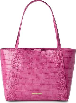 Brahmin Mona Croc Embossed Leather Tote in Pink at Nordstrom