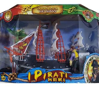 Trade Shop Trade Shop - Vaso Galleon Piratas Negro Barco Barco Asalto Skull Skull Game Sea Ni&ntilde;o