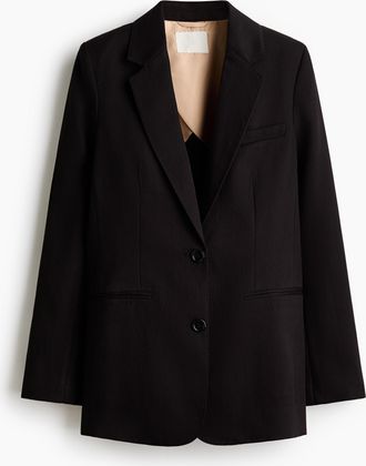 H&M Einreihiger Blazer - Schwarz