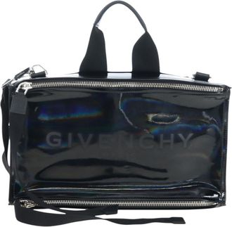Givenchy Pandora Patent Black Patent_Leather Handbag (Pre-Owned)
