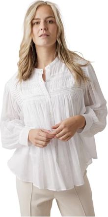 Isabel Marant Overhemden, Dames, Wit, S, Katoen, Blouse met pofmouwen