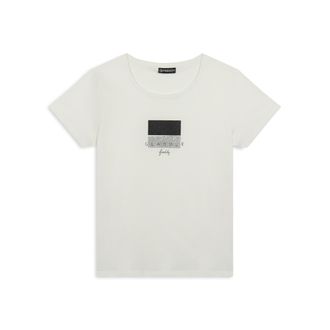 Freddy T-shirt con scritta Glamour in glitter