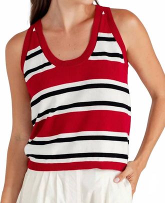 Sundays Americana Knit Lee Tank Top In Red