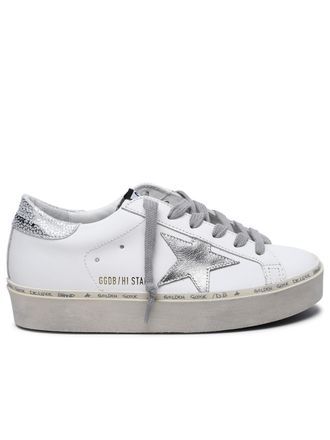 Golden Goose Hi Star Sneakers in White Lear