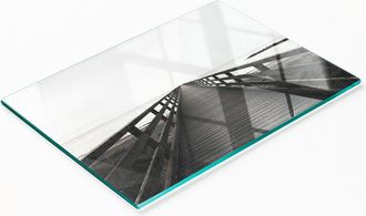 OEM Tabla De Cocina De Vidrio Templado Con Gr&aacute;ficos Decorativos De Madera Molo 80x52 Cm