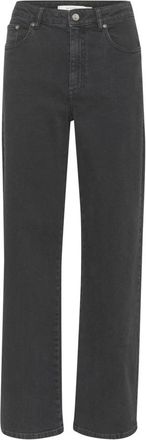 Gestuz Wijde Pijp Antracietgrijze Jeans - Dames - Regular Fit Jeans - Grijs - W28 - Jeans