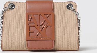 A|X Armani Exchange Borsa a tracolla Armani Exchange in pelle sintetica e rafia intrecciata