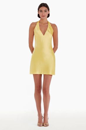 Amanda Uprichard Bondi Mini Dress In Yuzu