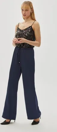 Exquise Auro Wide Leg Trousers in Navy Blue at Nordstrom, Size Xx-Large