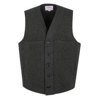 Filson Chaleco de lana Mackinaw - Jackets - Hombre - Verde - XL