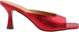 Catwalk Stijlvolle Muiltjes Lesotho Collectie - Dames - Muiltjes - Rood - 40 EU - Schoenen