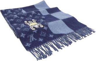 Louis Vuitton Pre-owned Stola - Heren - Vintage Accessoires - Blauw - ONE Size - Kasjmier - Vintage