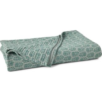 Coyuchi Mirada Organic Cotton Matelass&eacute; Throw Blanket in Thyme Chrysanthemum at Nordstrom