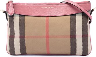 Burberry Pre-owned Burberry House Check Canvas Derby Peyton Crossbody Ladies 6F5HT914VV04TCXC