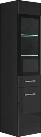 Badplaats Badplaats - Mobiletto Del Bagno Rio 30 X 30 X 131 Cm Nero Lucido - Mobiletto Armadietto