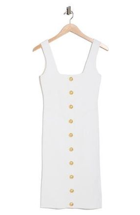 L'agence Soleil Button Knit Dress in Ivory/Gold at Nordstrom Rack, Size Xx-Large
