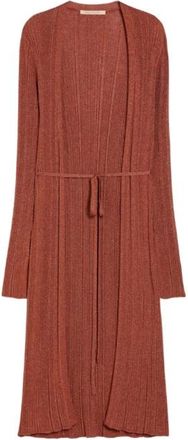 Pennyblack Truien & Vesten, Dames, Bruin, L, Bronze Ribbed Cardigan Curt