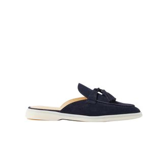 Scarosso Lucrezia Blauwe Su&egrave;de Muiltjes - Dames - Slip ons - Blauw - 41 EU - Su&egrave;de - Schoenen