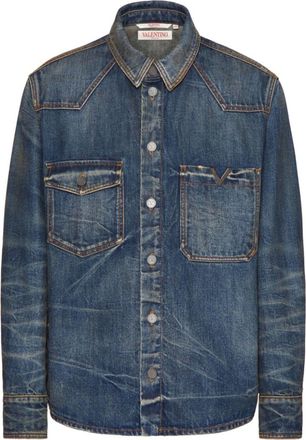 Valentino Garavani Denim VLogo Shirt