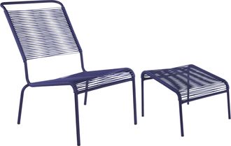 Schaffner Spaghetti-Lounger-Hochlehner + Hocker Säntis