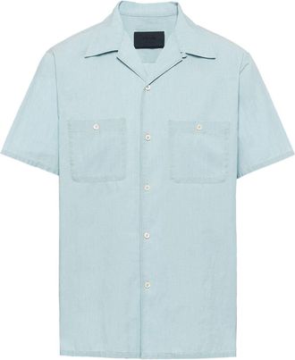 Prada cotton short-sleeve shirt - men - Cotton - S - Blue