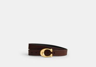 Coach Sculpted C Buckle Reversible Belt, 25mm