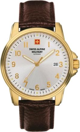 Swiss Alpine Military 7011.1512 Quartz Horloge - Heren - Horloges - Bruin - ONE Size - Accessoires