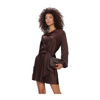 Y.A.S Y.a.s - Yasthea LS Jurk - Dames - Jurken - Bruin - Maat: M Poliester