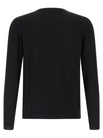 Zanone Cotton Crewneck Sweater - Black