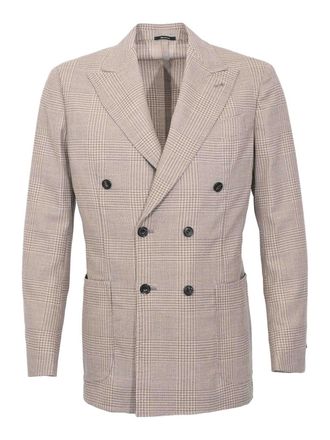 Sartorio Double-breasted Prince of Wales jacket
