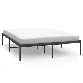 Berkfield Home Metal Bed Frame Black 150x200 cm King Size