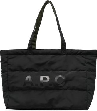 A.P.C. Borsa tote con stampa - Nero