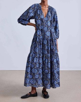 Apiece Apart Luminile Tier Maxi Dress In Heritage Sky
