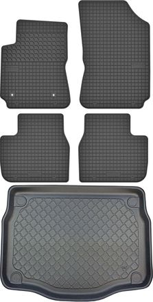 OEM Juego De Alfombrillas De Goma Para Coche Y Maletero Para Citro&euml;n C4 Cactus I Suv (agosto De 2014-2020)