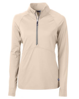 Cutter & Buck Adapt Eco Knit Stretch Recycled Womens Half Zip Pullover Jacket