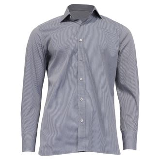 Tom Ford Stripe Button Down Shirt in Light Blue Cotton