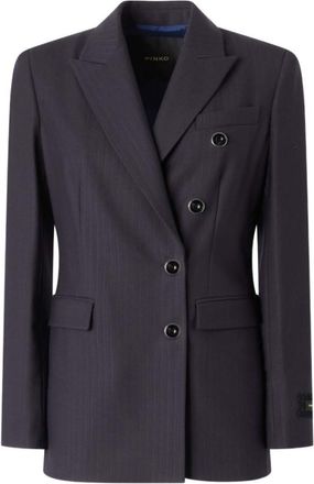 Pinko Blue Notched Lapel Blazer