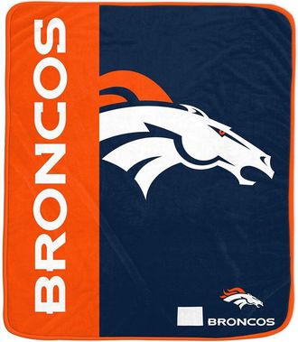Pegasus Sports Denver Broncos Nfl Team Logo Soft Fleece Throw