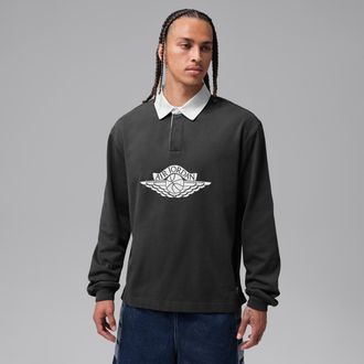 Nike Jordan Mens Jordan Flight Essentials Rugby Top in Green | IM9148-321