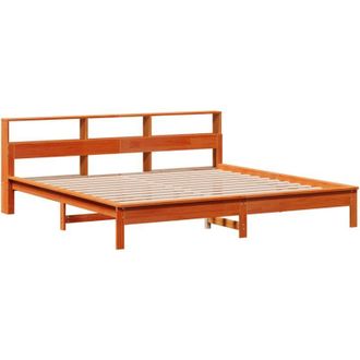 vidaXL Vidaxl - Bed Frame without Mattress Wax Brown 180x200 cm Super King Solid Wood Pine