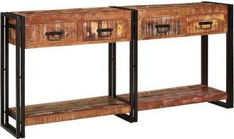 vidaXL Conjunto De Mesas Consola Con Caj&oacute;n Otro 2 Pcs Multicolor Vidaxl