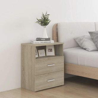 vidaXL Bed Cabinet Sonoma Oak 50x32x60 cm Vidaxl