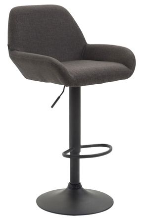 Clp Taburete De Bar Braga En Tela Gris Oscuro Negro