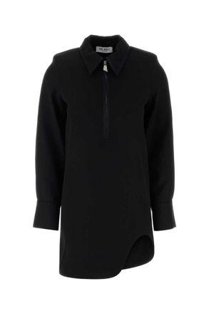 The Attico Black gabardine mini dress
