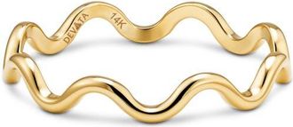 Devata Devata Wavy Ring in 14K Gold at Nordstrom, Size 8