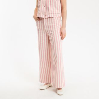 La Redoute Collections Gestreepte wijde broek